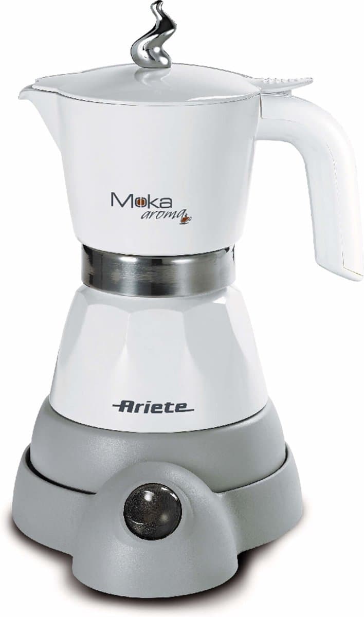 Ariete 1358/10 - Moka Aroma - elektrische percolator - 2/4 kopjes - warmhoudfunctie - wit — afbeelding 1