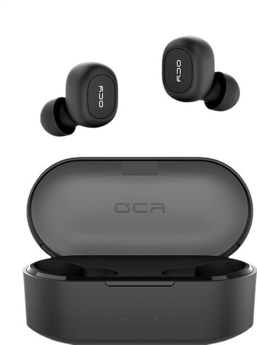 QCY T2C Draadlozen earbuds - Bluetooth 5.0 - 3D Stereo - Zwart - Oplaadbare case 32 uur recharge - Dual microfoon - 4 uur luistertijd - spatwaterdicht — afbeelding 1