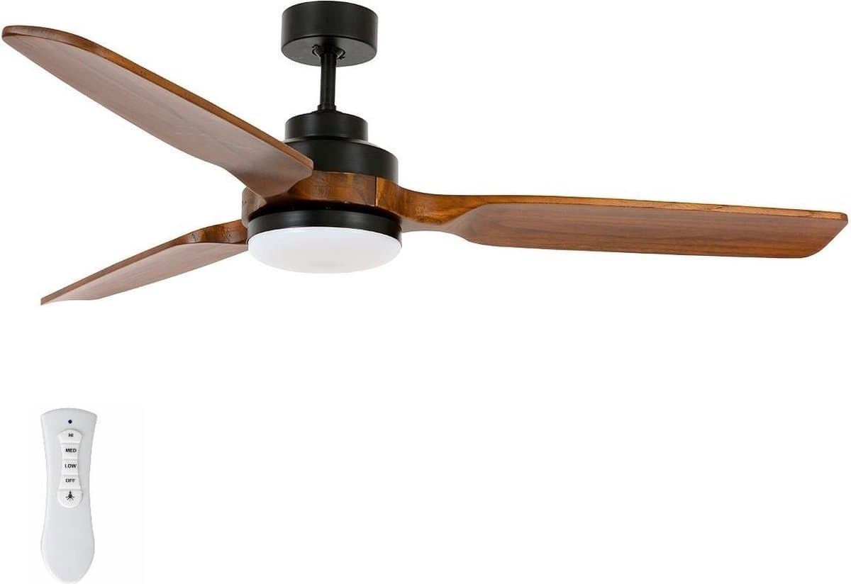 LT-Luce Plafondventilator met lamp - Ø142 cm - Shoalhaven Black — afbeelding 1