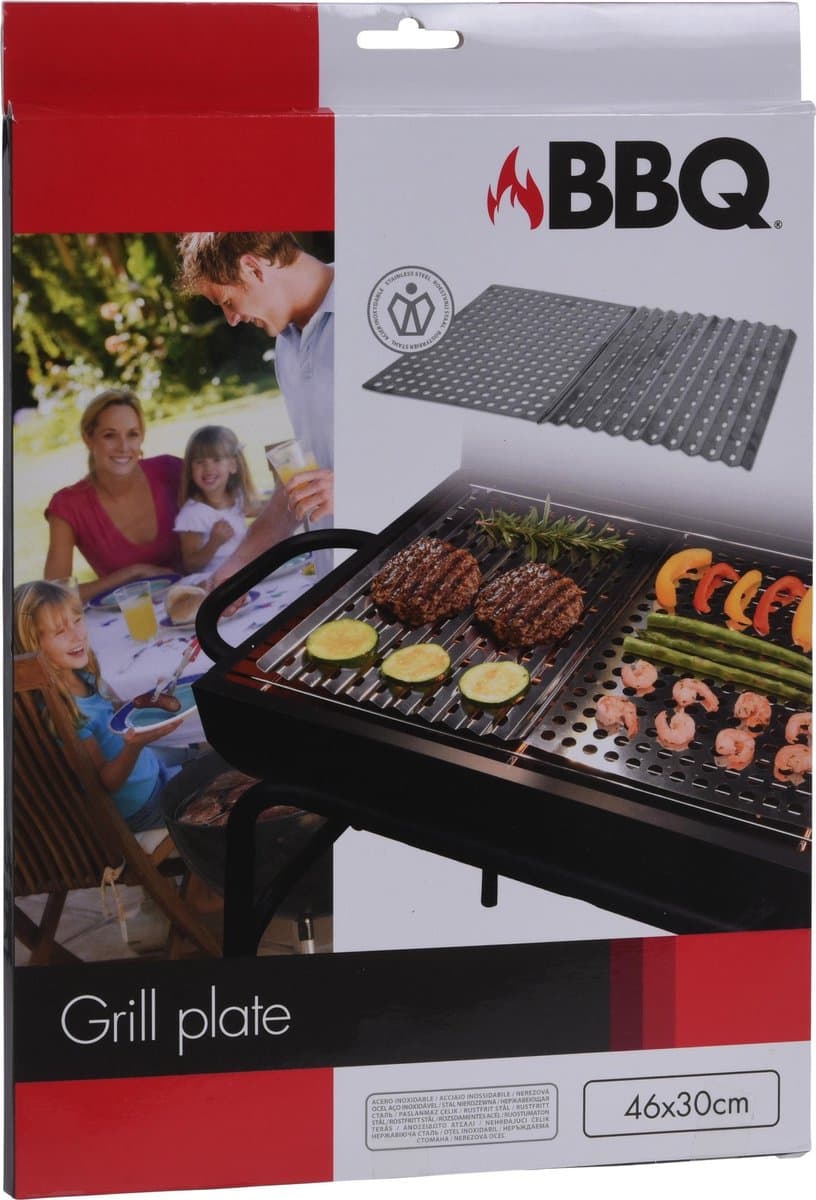 BBQ Barbecue RVS grillplaten - 2 stuks — afbeelding 1