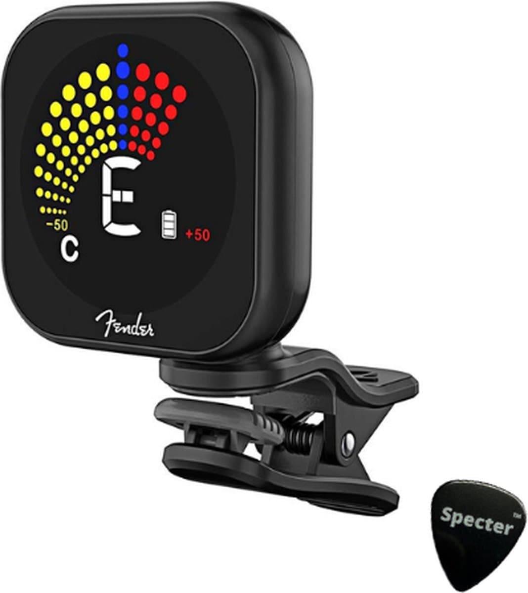 Fender Flash 2.0 Chromatische Stemapparaat | Oplaadbaar | Gitaar - Bas - Ukelele - Viool | Met Specter Plectrum — afbeelding 1
