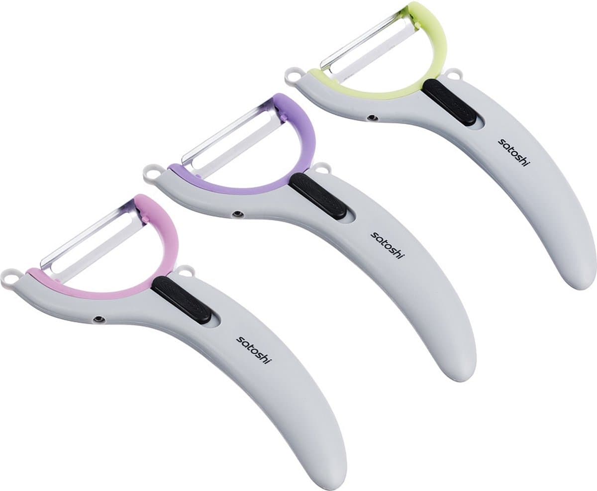 Satoshi Malibu Dunschiller RVS - Draaibaar mes - Roze — afbeelding 1