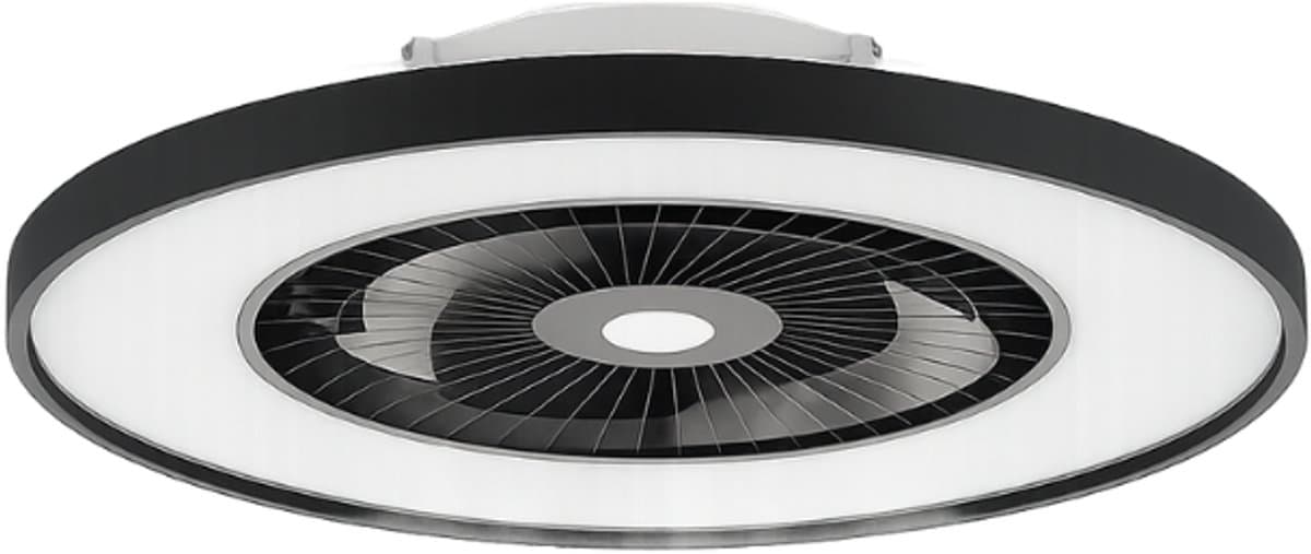 Proventa 3D Air Plafondventilator met Lamp - Ø 60 cm - 4000K Dimbaar - Afstandsbediening - Zwart/wit — afbeelding 1