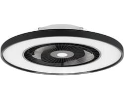 Proventa 3D Air Plafondventilator met Lamp - Ø 60 cm - 4000K Dimbaar - Afstandsbediening - Zwart/wit