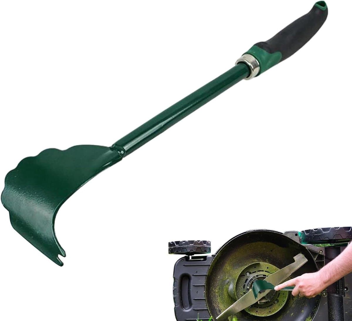 Grasmaaier Schraper - Onderhoudsborstel Dek - Gazon Onderhouden - Robuuste Schrobborstel - 40.5 cm Lengte - Grijs — afbeelding 1