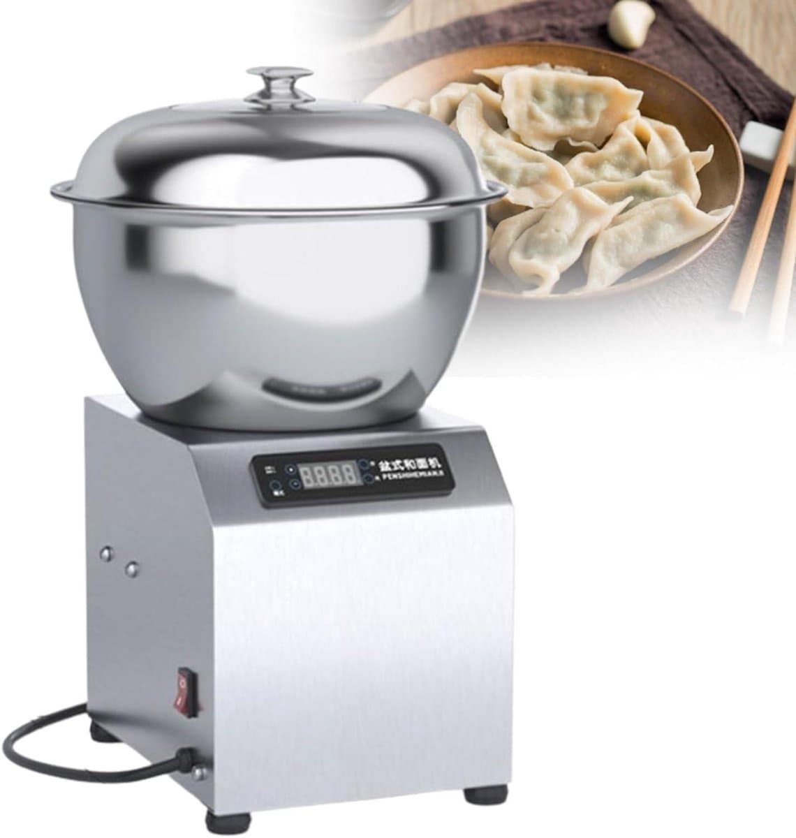 Deeg Mixer - Kneedmachine Keuken - Bakken Thuis - Krachtige 2200W Motor - 5kg Capaciteit - Zilver — afbeelding 1