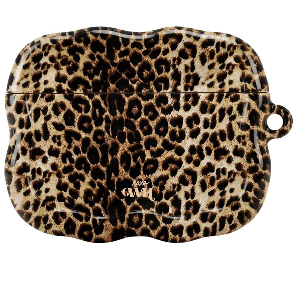 xoxo Wildhearts hoesje geschikt voor AirPods Pro 3 - Wild Soul - Ook als telefoonhoesje verkrijgbaar - Schokbestendige wavy case - Koptelefoonhoesje - Beschermhoes met golvend design - Luipaard print — afbeelding 1