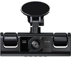 360° Panoramische 4-kanaals Ingebouwde Camera – 1080p HD Nachtcamera voor Auto's en SUV's – DVR Breedbeeldrecorder – ABS – Met Installatie – Zwart