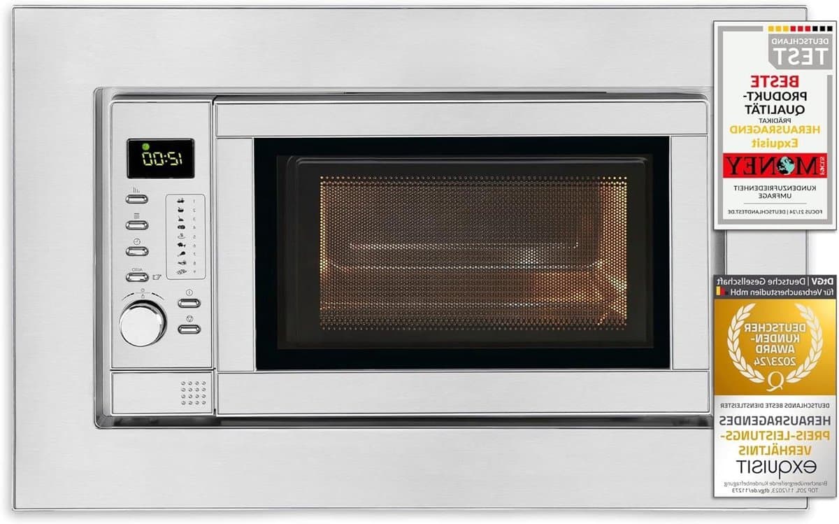 Inbouwmagnetron met Grill - Compacte Oven - Snel Eten Bereiden - Veelzijdige Keukenhulp - 20 Liter - Zilver — afbeelding 1