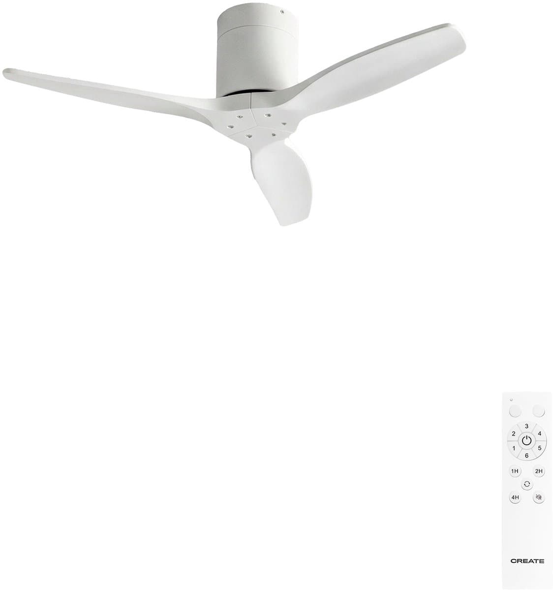 CREATE - Stille 40W plafondventilator met technische ABS bladen in verschillende maten - S - Afstandsbediening - WIND CALM — afbeelding 1