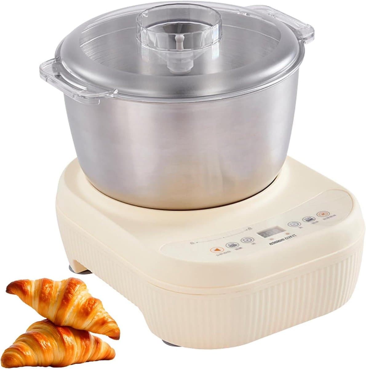Deegmixer Keuken - Elektrische Kneedmachine - Thuis Bakken - Constante Temperatuur Fermentatie - 5L/7L Kom - Wit — afbeelding 1