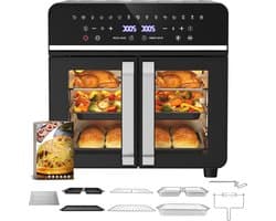 Heteluchtfriteuse - Airfryer Oven - Gezond Koken - Grote Capaciteit - 23 Liter - Gemengde Kleuren