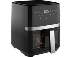 Heteluchtfriteuse - Airfryer Keuken - Gezond Koken - Met Venster - 5 Liter - Zwart