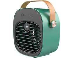 Mobiele Airco Alternatief - Mini Aircooler met Water - Draagbare Koelventilator met 4000 mAh Batterij - Tafelventilator en Luchtkoeler voor Bureau, Slaapkamer, Auto en Kamperen - 3 Windsnelheden - Type-C - 128ML