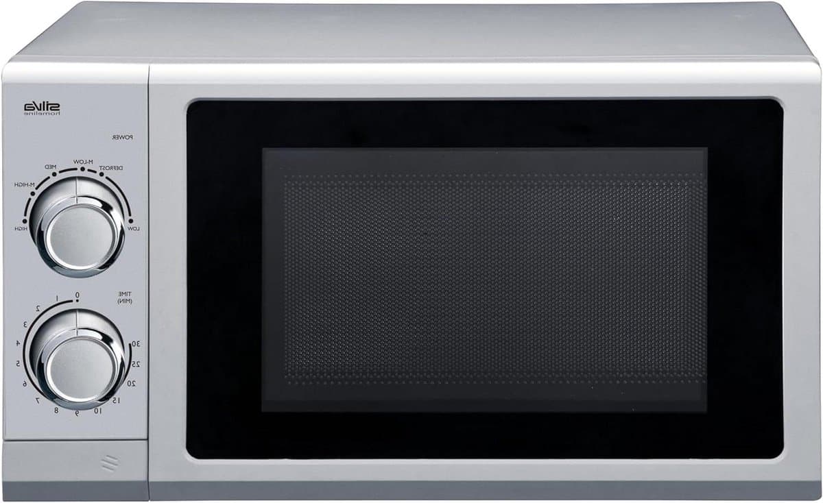 Onderbouw Magnetron - Compacte Oven - Snel Eten Opwarmen - Ruimtebesparend Ontwerp - 17 Liter - Zilver — afbeelding 1