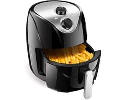 Heteluchtfriteuse - Friteuse zonder vet - Gezond koken - Snelle luchtcirculatie - 35 liter - Zwart