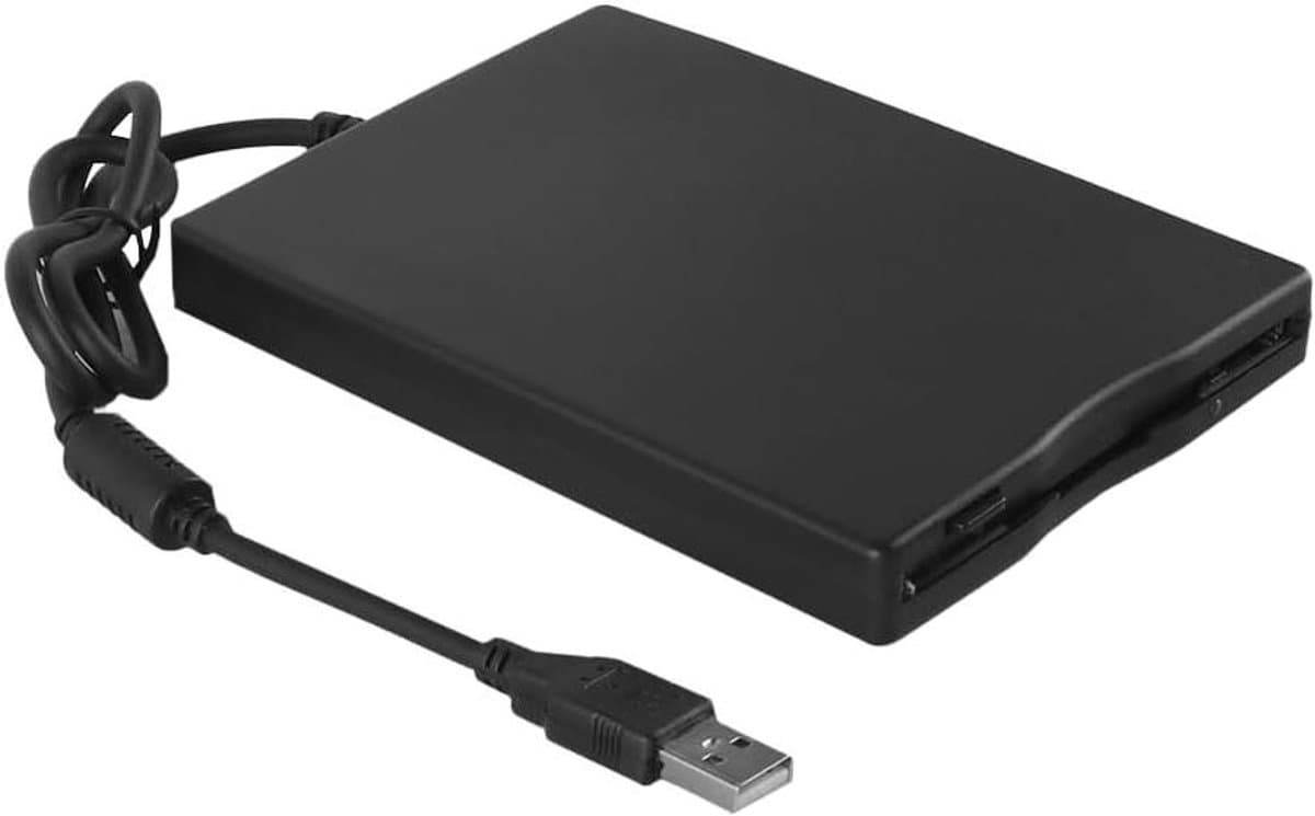 Externe Floppy Drive - USB Lezer - Oude Disks Lezen - Directe USB Aansluiting - 3.5 Inch - Zwart — afbeelding 1