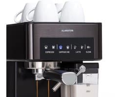 Klarstein Koffiemachine Arabica Comfort portafiltermachine 1350 watt 20 bar 1,8 liter touch control - Espressomachine - Stoompijpje LED - RVS - Coffee Machine Koffieautomaat