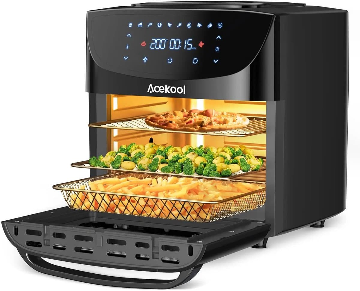 MakkelijkMooi Hetelucht Friteuse - Airfryer - 8-in-1 Oven - 1800W - Snelle Luchtcirculatie - Olievrije Mini Oven Met Accessoires — afbeelding 1