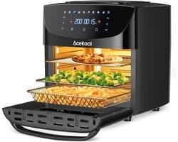 MakkelijkMooi Hetelucht Friteuse - Airfryer - 8-in-1 Oven - 1800W - Snelle Luchtcirculatie - Olievrije Mini Oven Met Accessoires