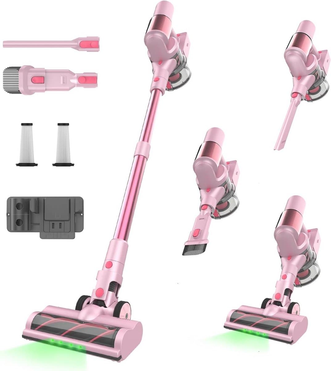 Krachtige Draadloze Stofzuiger Roze - Lichtgewicht en Oplaadbaar — afbeelding 1