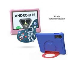 KidsTab Pro 10 Inch — Kindertablet — Android 15.0 — 8GB RAM (4+4) — 32GB — Inclusief Schokbestendige Hoes & Standaard — Blauw