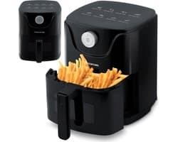 Heteluchtfriteuse - Airfryer zonder olie - Gezond eten - Met kijkvenster - 2.5 liter - Zwart