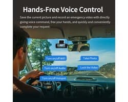 4K Dashcam met GPS, WiFi & 24u Parkeermodus – Voor- en Achtercamera – Sony Sensor – Nachtzicht – Loop Recording – Zwart