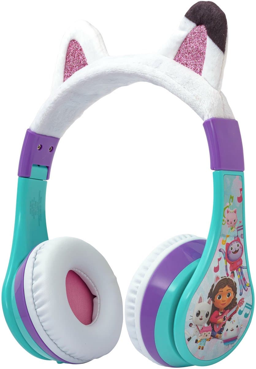 Gabby's Poppenhuis - draadloze kinderkoptelefoon - pluche oortjes - met volumebegrenzing - lange speeltijd — afbeelding 1