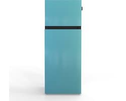 NUNKI MEDIUM-ASKY / Dubbel-Deurs Koelkast, E Klasse, 206l, Sky Blue, Gloss (ALL sides)