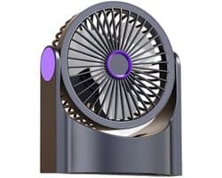 Draagbare Ventilator - Verstelbaar - Met Licht - Voor Binnen en Buiten
