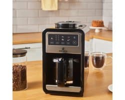 Karaca Grindbrew Pro - Filter Koffiemachine met Bonenmaler – 0,85L – 6 Kopjes – Touchscreen – 640W