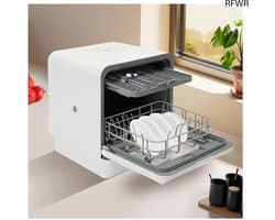 Tafelvaatwasser - Mini vaatwasser - Hygiënisch servies - Met 4 programma's - 6 liter reservoir - Wit
