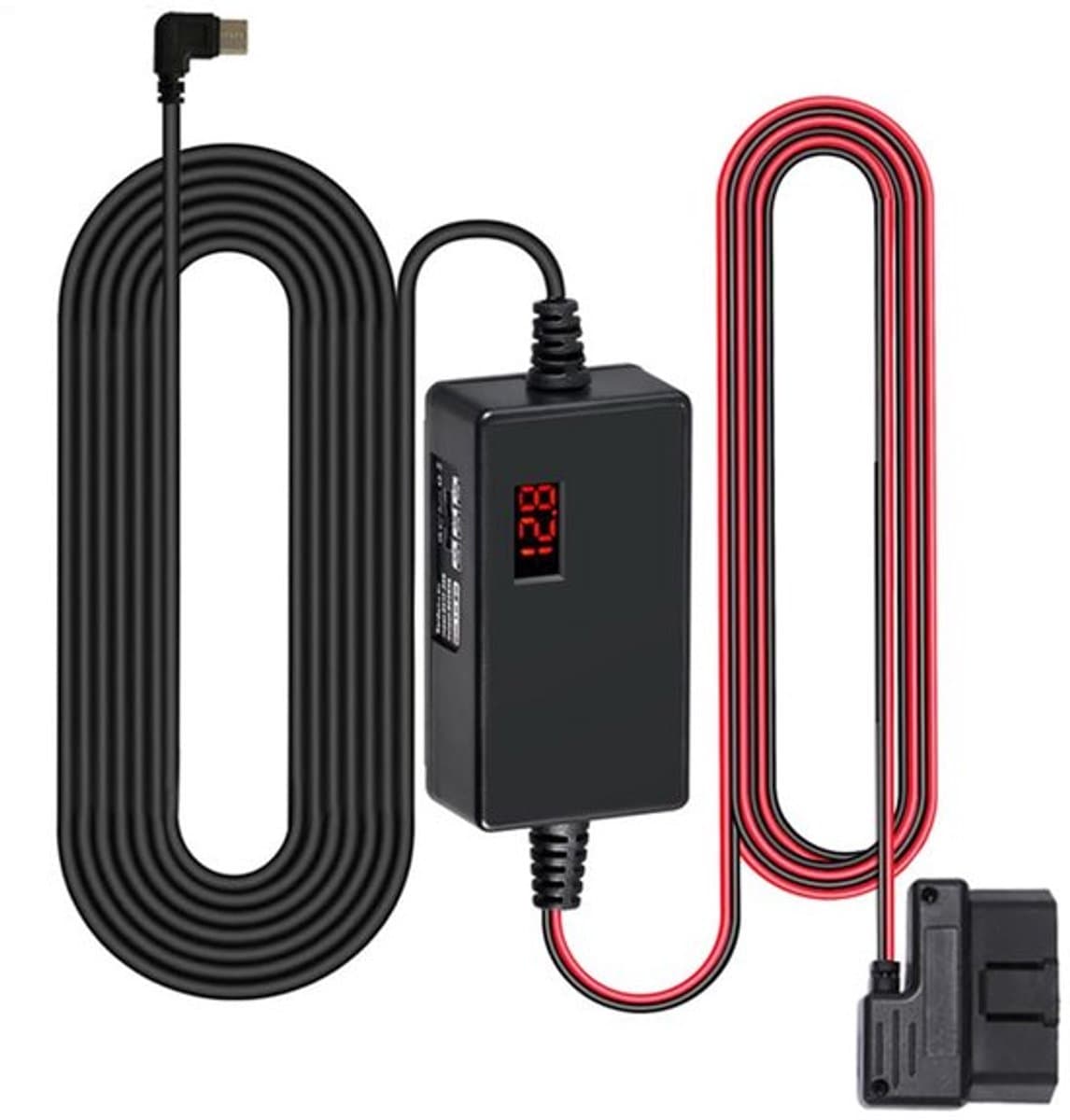 OBD2 naar USB C-kabel Autocamera-recorderkabel 16-pins OBDII-stepdownkabel voor Dashcam GPS DVR - 3,1 m — afbeelding 1