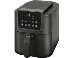 YOR® Airfryer xl - Airfryer xxl - Heteluchtfriteuse - 5 Liter - met keramische antiaanbaklaag - Zwart - 29cm x 23cm x 40cm