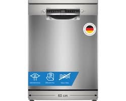 Bosch SMS4EAI28E - Serie 4 - Vrijstaande vaatwasser - 60 cm - Geborsteld staal - Anti-fingerprint - Energielabel A - Home Connect