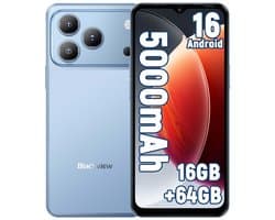 Blackview WAVE 7C Smartphone 4G - 16GB RAM - 64GB ROM - 6,56 inch - Android 16 Telefoon - 5000 mAh - Dual SIM - GPS - OTG - Blauw