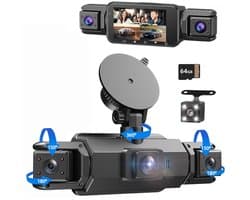 4-kanaals rijrecorder 1080P HD rijrecorder G-sensor voor- en achtercamera WIFI