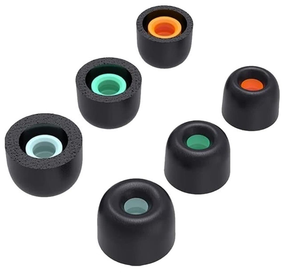 Set van schuimtips voor Sony in-ear Memory Foam oordopjes- Eartips WF-1000XM5 / WF-1000XM4 - 3 paar - 3 maten - Zwart — afbeelding 1