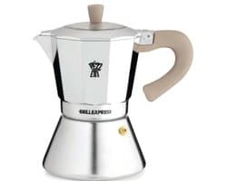 Pezzetti espressomaker - koffiemaker - 6 kops - alumium - inductie - gas - elektrisch - percolator- moka pot