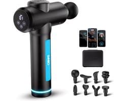 Sanbo Massage Gun Professioneel Gen 4 - Met 8 Opzetstukken - Massage Apparaat - Massageapparaat Massagegun - Massage Pistool - Zwart