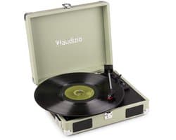 Platenspeler met speakers - Audizio RP111G - Retro platenspeler - LP speler - Model 2025 - Groen