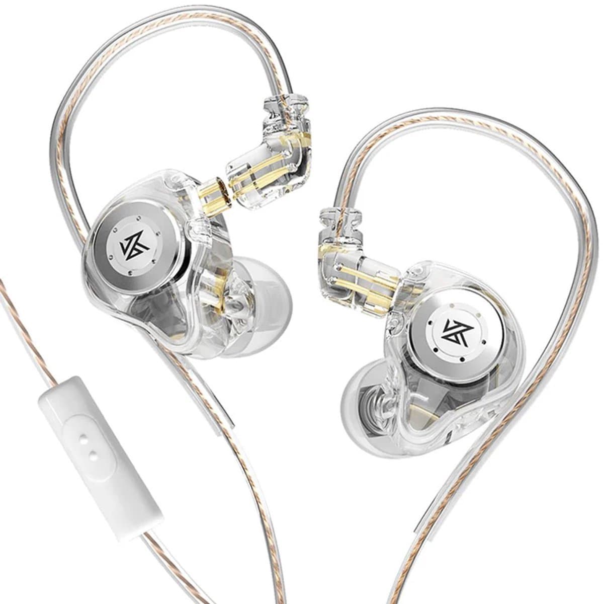 KZ EDX Pro - In-Ear Monitors - Met Microfoon - Dynamische Driver - Hifi Geluidskwaliteit - Verwisselbare Kabel - Universele Pasvorm - Transparant- Bedraad — afbeelding 1