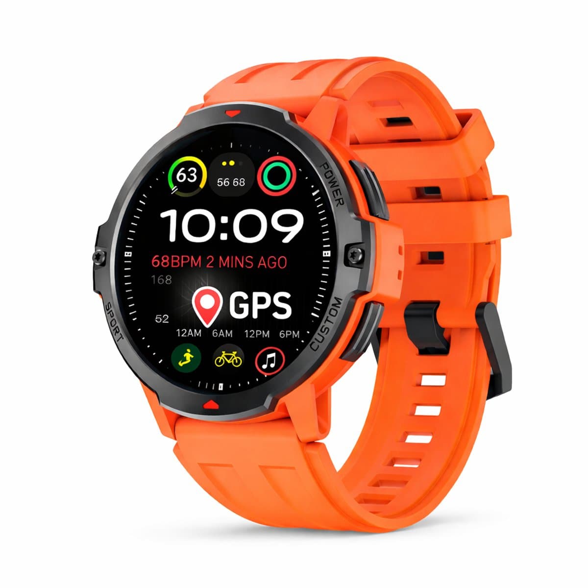 Evy24 GPS Pro Smartwatch Heren en Dames - Sport Horloge - Rond - Stappenteller - Hartslagmeter - Saturatiemeter - Bloeddruk - Belfunctie - 100+ Sportmodi - Kompas - 5ATM Waterdicht - Geschikt voor iOS/Android - 2 Bandjes — afbeelding 1