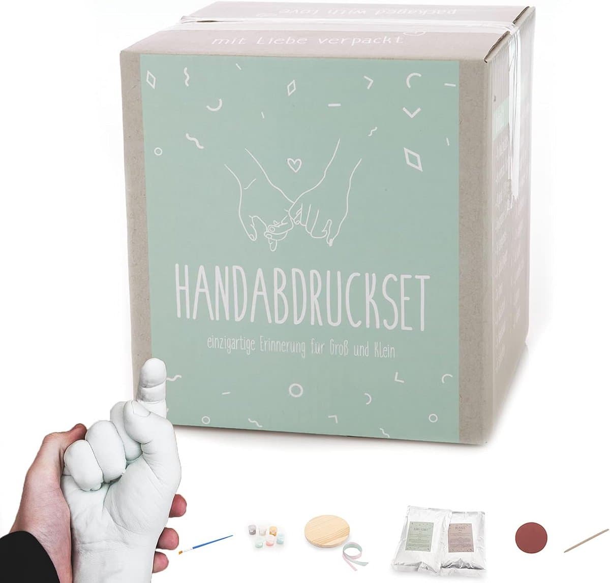 3D Gips Handafdruk Set voor Koppels en Gezinnen - Creatieve Herinneringen Maken — afbeelding 1