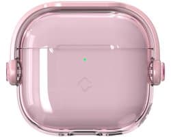 Coverzs TPU & PC clear case geschikt voor AirPods 4 - Doorzichtig beschermhoesje - Optimale bescherming