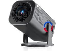 XGODY Gimbal 3 Pro Mini Beamer - Alles-in-één Smart TV Projector - 2026 model - Android 14.0 - WiFi 6 & Bluetooth 5.4 - 4k ondersteuning - Beamer - Inclusief Hdmi kabel - Home Cinema - Grijs
