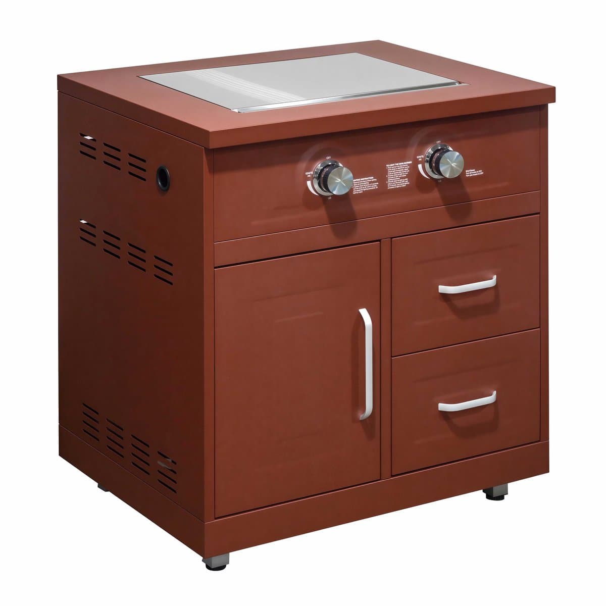Oviala - 2-pits gasfornuis voor buitenkeuken baksteenafwerking - Memphis — afbeelding 1