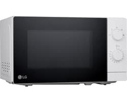 LG MS2082H magnetron 20 L met 700W vermogen voor eenvoudig opwarmen en ontdooien, draaiplateau voor gelijkmatige bereiding en compact design in wit voor elke keuken.