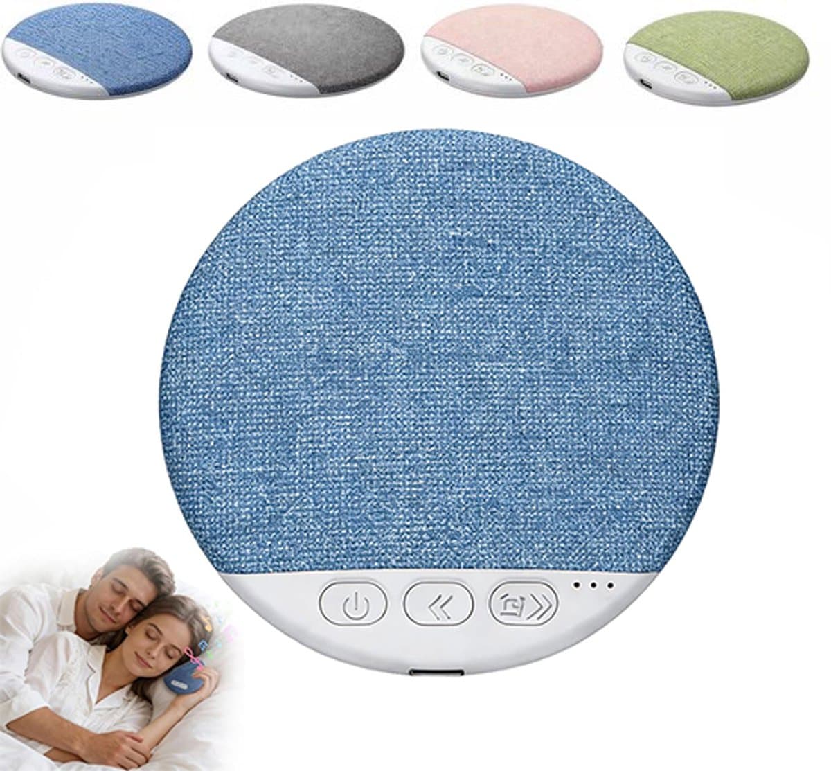 Slaapsprekers - Slaapkussenluidspreker - Bluetooth-luidspreker voor onder het kussen - Botgeleiding Technologie - Witte Ruis - Draadloos - mini-slaaphulpmiddel met botgeleiding - met rustgevende geluiden en slaaptimer - voor zijslapers - blauw — afbeelding 1